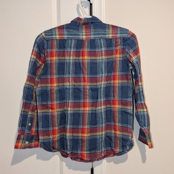 NEW GAP Kids Long Sleeve Button Up Down Collared Linen Blend Dress Top Shirt NWT - Picture 2 of 2
